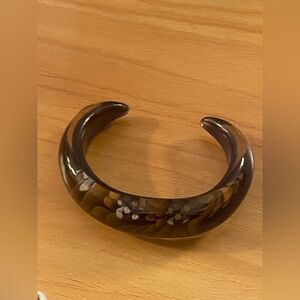 Kevin O’Grady Glass Floral Bangle Bracelet